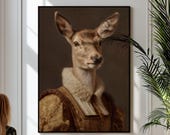 Portrait d'une biche habillée dans le style Tudor (série : The Tudor collection)