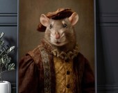Portrait d'une souris habillée dans le style Tudor (série : The Tudor collection)