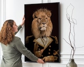 L'AMIRAL NICOLAS - portrait d'un lion en uniforme - portrait animalier