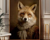 Portrait d'un renard habillé dans le style Tudor (série : The Tudor collection)