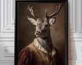 Portrait d'un cerf habillé dans le style Tudor (série : The Tudor collection)