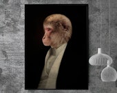 HUMBOLDT - malin comme un singe, portrait animalier en costume, idée cadeau