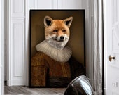 Renard dans un magnifique habit renaissance flamande