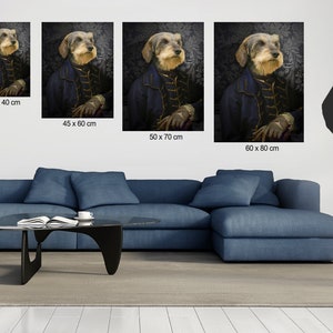 Animal portrait in costume: THE PRINCE de CONTI dressed animal portrait gift idea dressed dog portrait image 10