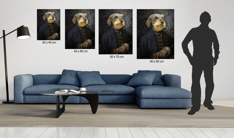 Animal portrait in costume: THE PRINCE de CONTI dressed animal portrait gift idea dressed dog portrait image 10