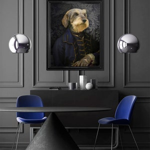 Animal portrait in costume: THE PRINCE de CONTI dressed animal portrait gift idea dressed dog portrait image 4