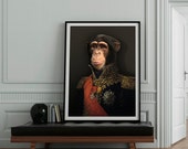 Portrait animal en costume : LE MARECHAL - portrait de signe en uniforme - portrait animalier habillé - idée cadeau