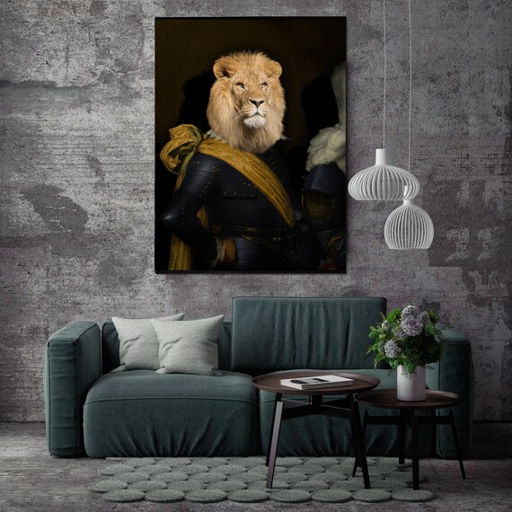 portrait d/'une jument en robe OLYMPE id\u00e9e cadeau \u00e9ventail personnalisable avec la photo de votre animal portrait animalier en costume