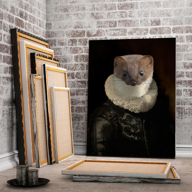 Portrait Animal En Costume Jeff Portrait D Une Belette Etsy Canada