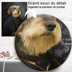 Animal portrait in costume: THE PRINCE de CONTI dressed animal portrait gift idea dressed dog portrait image 6