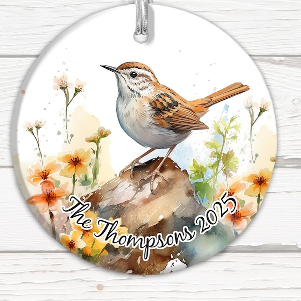 Wren Ornament, Custom Wren Gift, Wren Christmas Gifts, Personalized Wren, Spring Wren, Winter Wren, Bird Ornament, Bird Gift