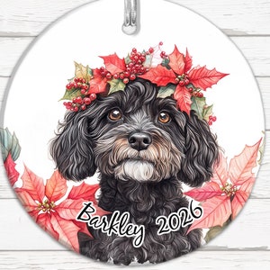 Cockapoo Christmas Ornament, Cockapoo Ornament, Black Cockapoo, Personalized Cockapoo, Cockapoo Christmas Gift, Cockapoo Ornament