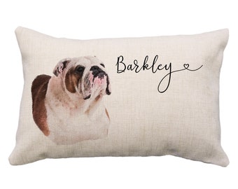 Personalised ENGLISH BULLDOG Pillow Case add Name or Message GREAT GIFT