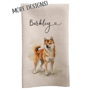 Shiba Inu Towels, Multiple Designs! Shiba Inu Gifts, Personalized Shiba Inu, Shiba Inu Kitchen Towel, Shiba Inu Memory, Shiba Inu Loss