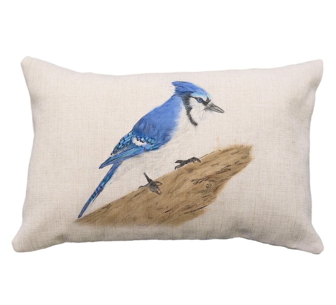 Blue Jay Pillow or Case 12x18 House Warming Gifts Blue Jay Etsy