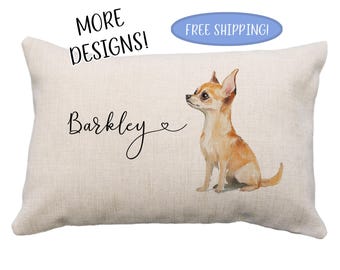 Chihuahua Pillows, Multiple Designs! Personalize, Christmas, Beach, Handmade