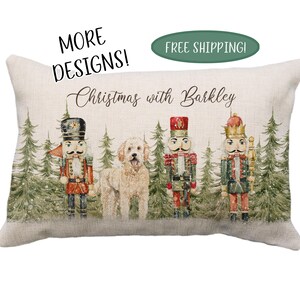 Doodle Christmas Pillows, Multiple Designs!, Golden Doodle, Labradoodle, 12x18* Pillow or Cover, Doodle Gifts, Christmas Doodle