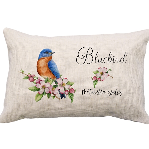 Bluebird Pillow or Cover 12x18*, House Warming Gifts, Bluebird Gifts, Bird Pillows, Bird Gifts, Motacilla sialis