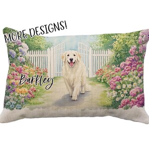 Cojines personalizados de los Grandes Pirineos, hechos a mano, personalizables, para Navidad, playa, jardín y decoración para mascotas.
