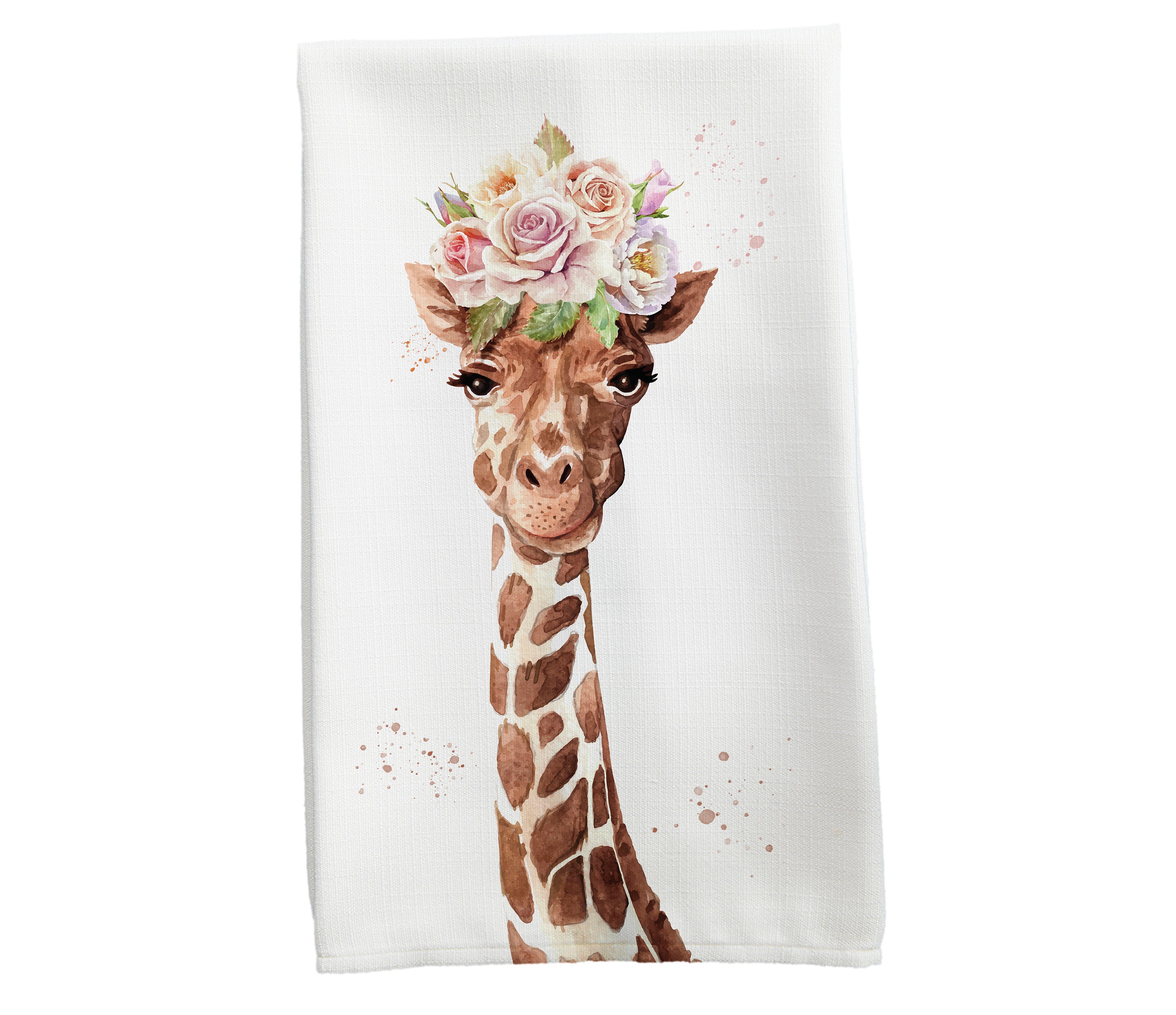 Giraffe Tea Towel Giraffe Kitchen Decor Kitchen Tea Towels Etsy
