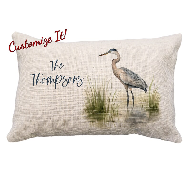 PhotoLaineCreations Heron Pillow - Thumbnail 4