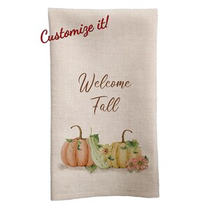 Pumpkins Tea Towel, Fall Pumpkin Towel, Thanksgiving Tea Towel, Fall Decor, Autumn Gifts, Fall Gifts, Gifts for Friends