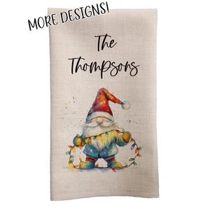 Gnomes Towel, Multiple Designs! Personalized Gnomes, Gnomes Gifts, Gnomes Kitchen, Gnome Decor, Christmas Gnome, Cute Gnome