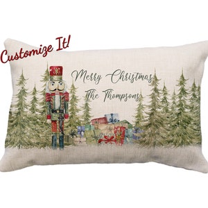 Christmas Nutcrackers Custom Pillow Or Cover, Custom Nutcracker, 12 x 18* Pillow, Christmas Nutcracker Decor, Christmas Pillow