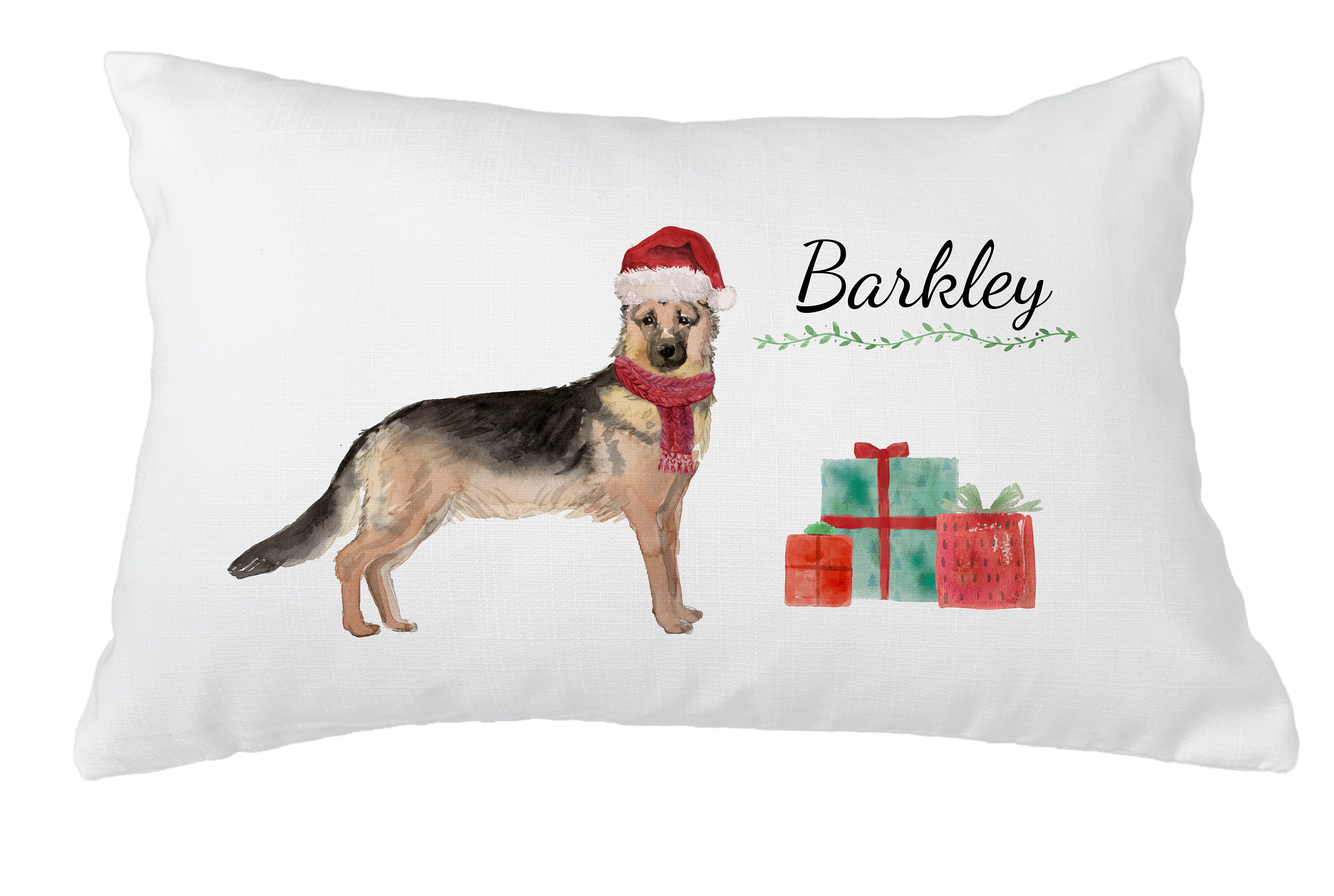 Personalized Name Santa German Shepherd Pillows 12x18 Pillow Etsy