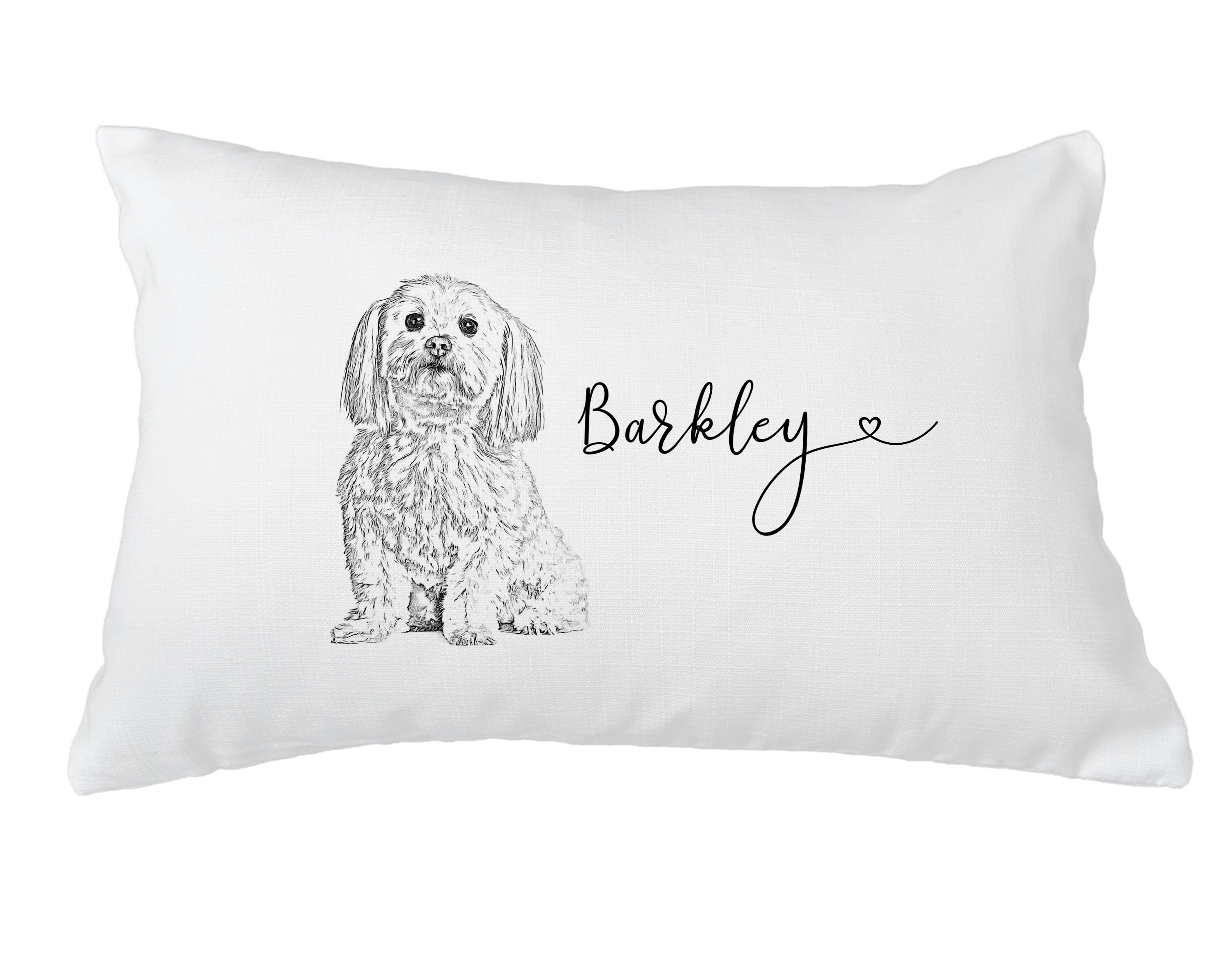 Personalized Name Bichon Frise Dog Pillow 12x18 Pillow | Etsy