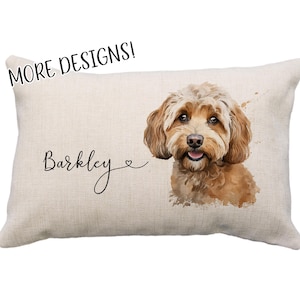 Cockapoo Custom Name Pillows, 12x18* Pillow, Cockapoo Gifts, Cockapoo Pillow, Cockapoo Memory, Cockapoo Decor, Cockapoo Drawing