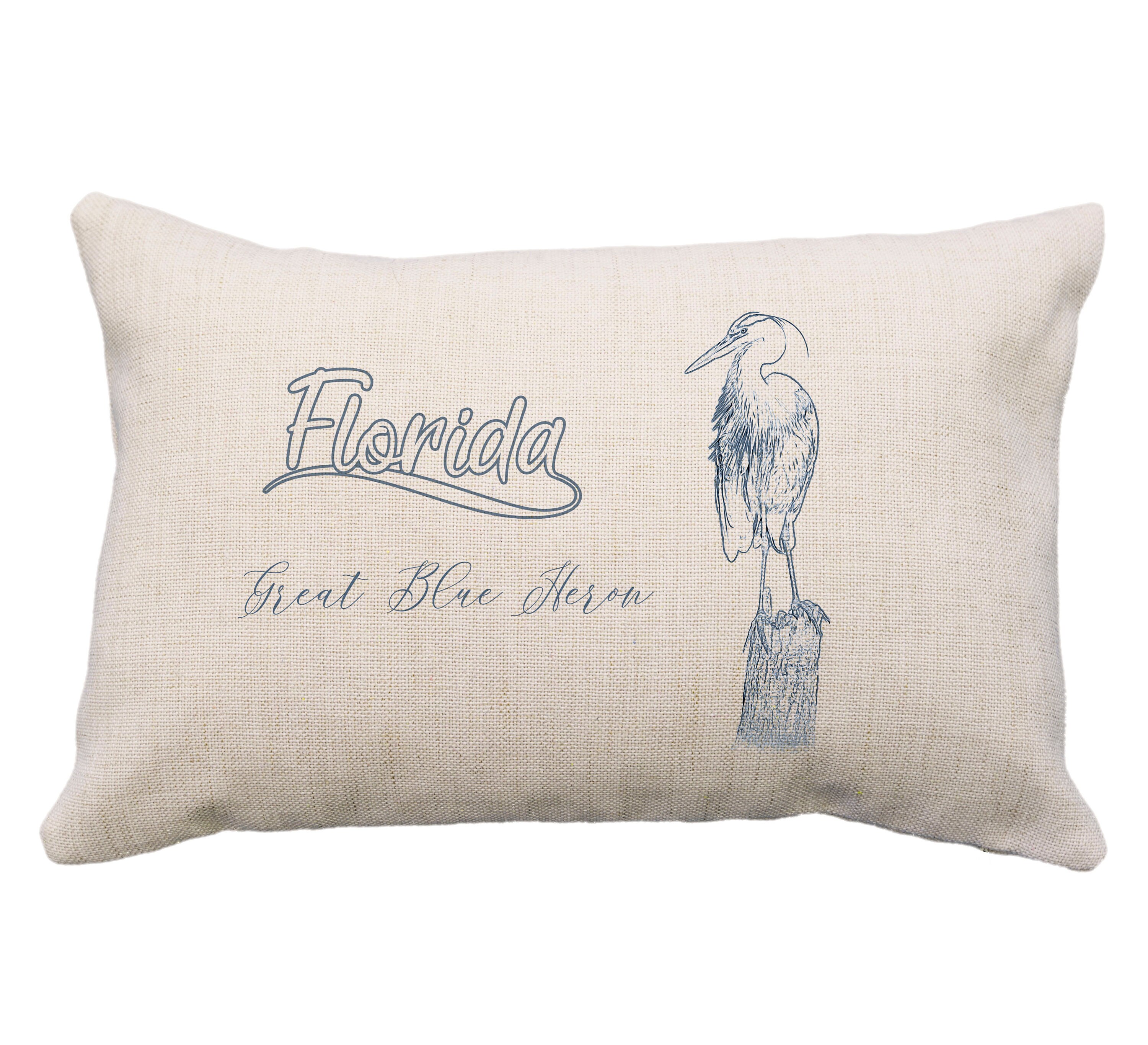 Blue Heron Pillow or Case 12x18 House Warming Gifts Blue Etsy