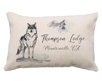 Wolf YOUR NAME Personalised Pillowcase Cushion Origami Pillow Case Cover 