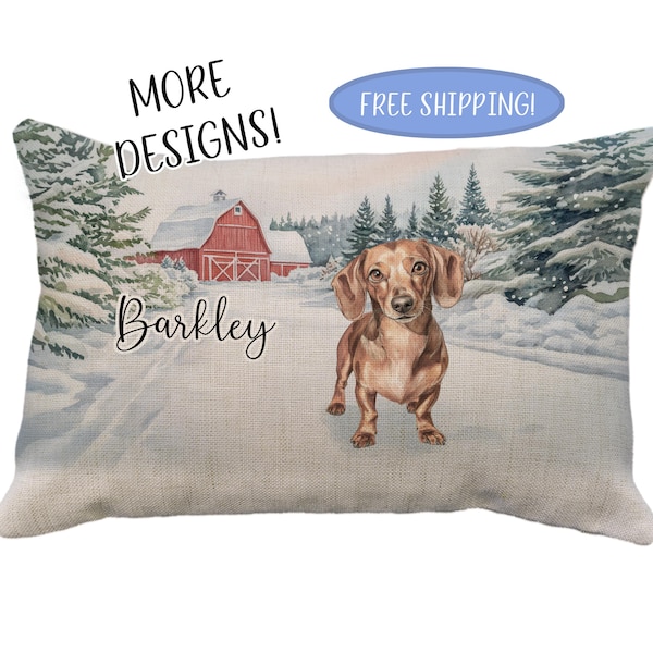 Dachshund Pillow, Multiple Designs!  Customize, Gifts, Memory, Handmade