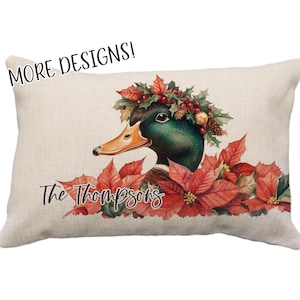 Mallard, Wood Duck, Pintail Waterhen Custom Pillow or Cover, 12x18* Pillow, Mallard Gifts, Cabin Decor , Lodge Decor, Wood Duck