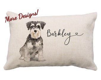 NIDITW Merry Christmas Sister Dog Lover Moms Gift Pet Dog Schnauzer Black Burlap Decorative Square Pillow Shams Cushion Covers for Couch Bedroom 18 Inches 