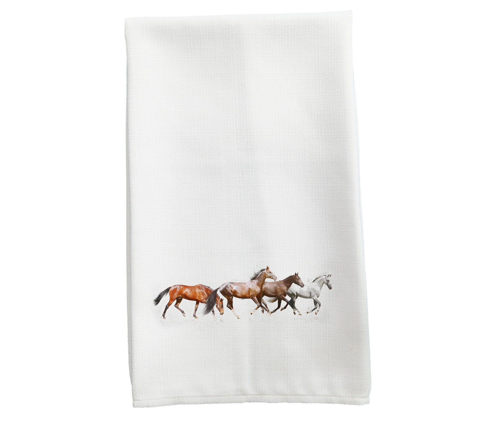 Horses Tea Towel Running Horses Tea Towel Kitchen Decor Etsy