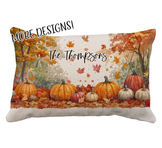 Fall Pillows, Multiple Designs! Personalized, Pumpkin, Sunflower Wreath, Handmade