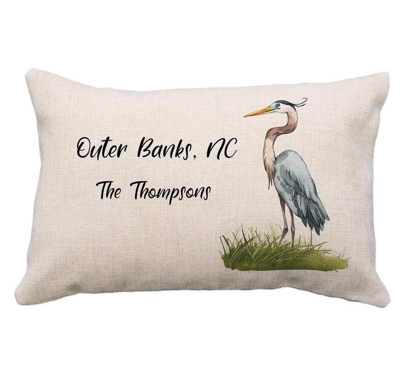 PhotoLaineCreations Heron Pillow