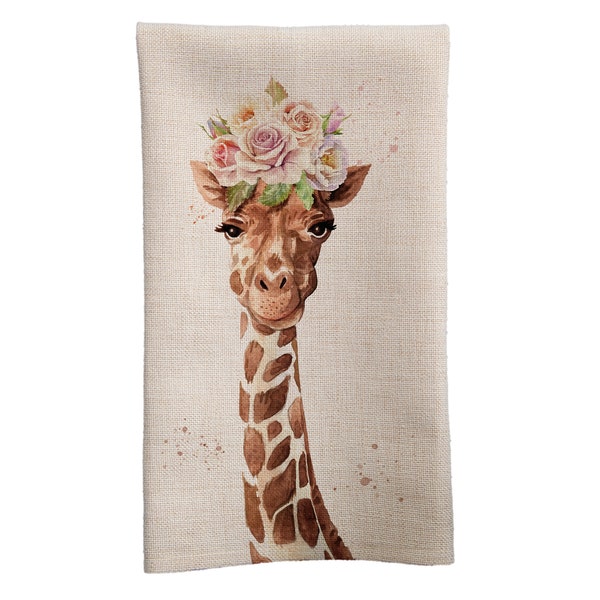 Giraffe Tea Towel, Giraffe Kitchen Decor, Kitchen Tea Towels,  Gifts for Moms, Gifts for Sisters, Cute Gifts, Giraffe Gifts