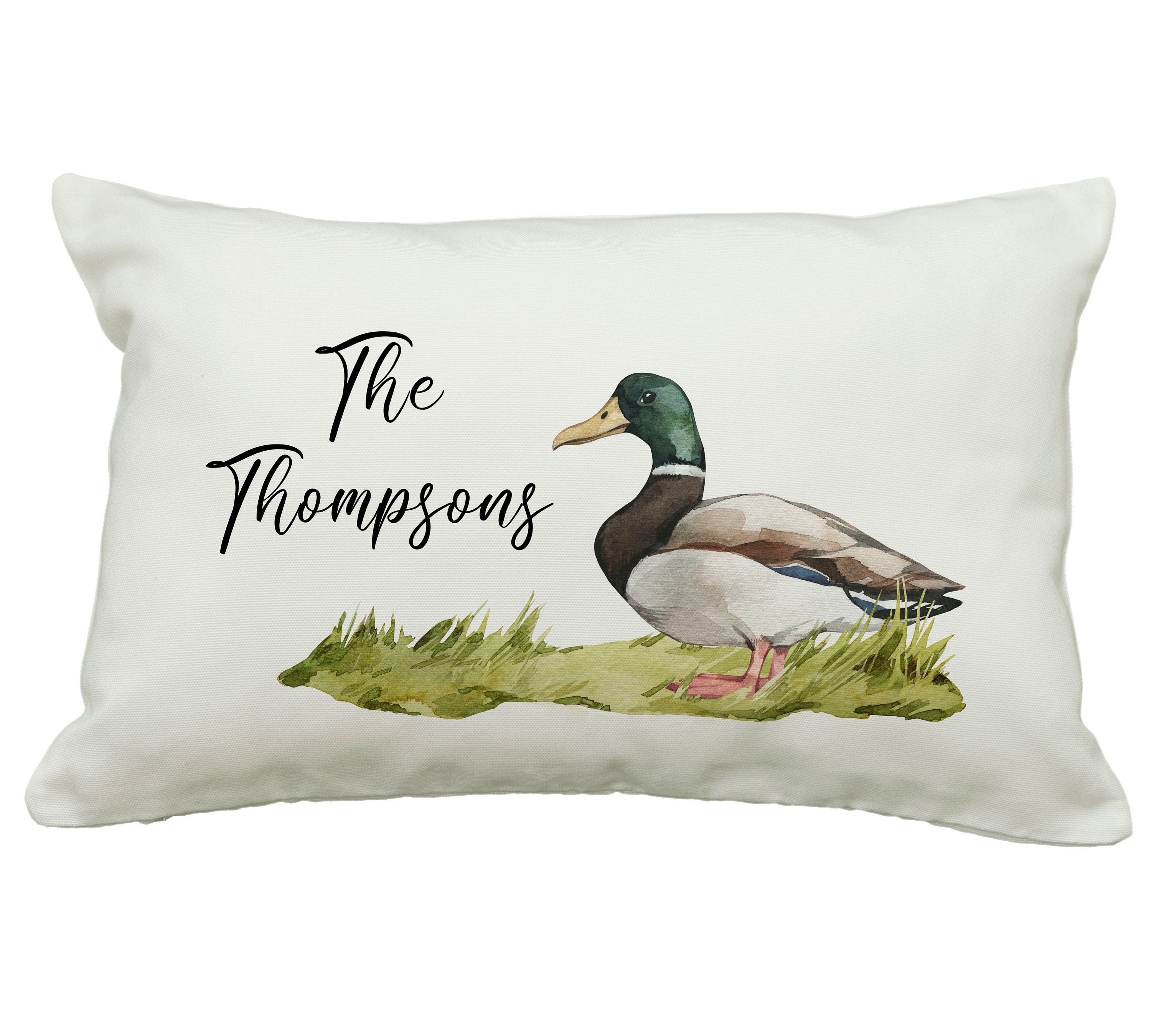 Personalized Mallard Duck Pillow or Cover 12x18 Pillow Etsy