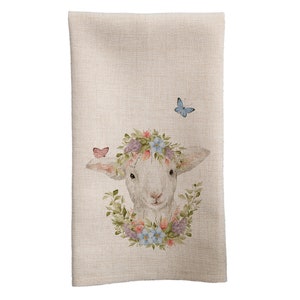 Lamb Tea Towel,  Kitchen Decor, Lamb Gifts, Bird Tea Towels, Gifts for Friends And Family, Nature Gifts