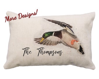 Mallard, Wood Duck, Pintail Waterhen Custom Pillow or Cover, 12x18* Pillow, Mallard Gifts, Cabin Decor , Lodge Decor, Wood Duck