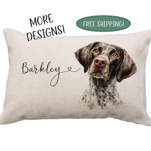 German Pointer Pillows, Multiple Designs, GSP Gifts, German Shorthaired Pointer, Handmade