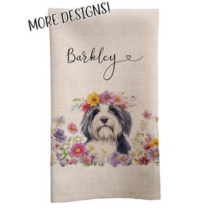 Bearded Collie Towel, Multiple Designs! Personalized Bearded Collie, Collie Gifts, Border Collie Gifts, Christmas Collie