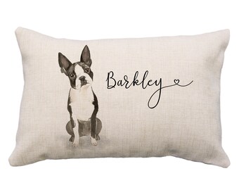 Multicolor Dog Boston Terrier Head Whisperer Canine Animal Keeper Lover Throw Pillow Wowsome 18x18 