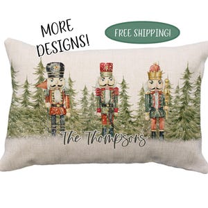 Nutcracker Pillow, Multiple Designs! Custom Nutcrackers, 12 x 18* Pillow or Cover, Christmas Nutcracker Decor, Pretty Nutcrackers
