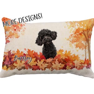 Poodle Pillows, Multiple Designs! 12x18* Pillow, Personalized Poodle, Custom Poodle, Poodle Gifts, Black Poodle, Gray Poodle, Toy Poodle