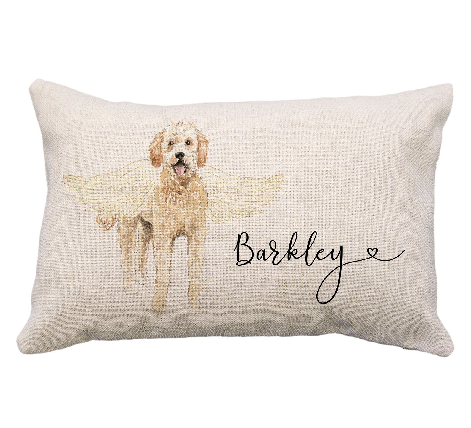 Personalized Name Goldendoodle Pillow 12 X 18 Bereavement Etsy