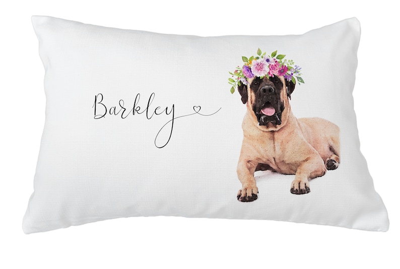 Mastiff Gifts Personalized Name Mastiff Pillow or Case 12x18 Pillow Dog Gifts